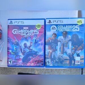 PS5 Guardians of the Galaxy and College Football 25 Games